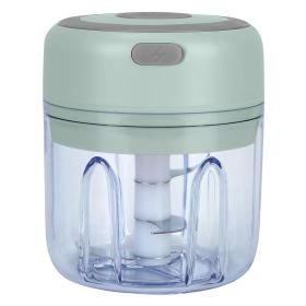 Mini Electric Garlic Chopper Ginger Chopper with 8.45OZ Capacity Cordless Garlic Mincer Food Chopper (Color: green)