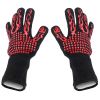 BBQ Gloves 1472°F Heat Resistant Grill Gloves Anti-slip Carbon Fiber BBQ Gloves Oven Gloves Mitts For Barbecue Cooking Baking Welding Cutting